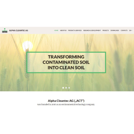 Сайт визитка международной компании Alpha Cleantec AG („ACT“) (Швейцария)