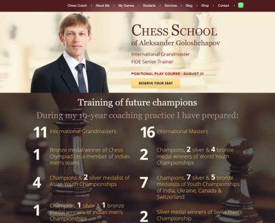 Chess School of Aleksander Goloshchapov