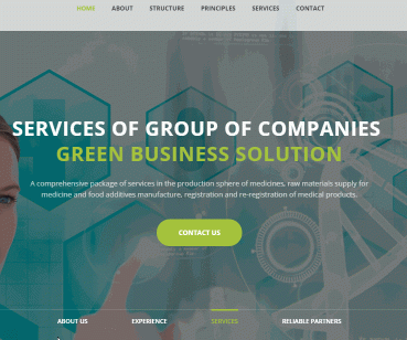 Одностраничный сайт Green Business Solutions