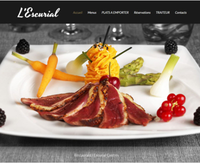 Restaurant Lescurial MotoCMS-based Website