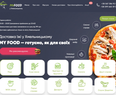 Комплексный маркетинг для доставки еды my-food.com.ua