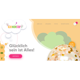 Lending-page для организатора детских праздников Kidsnonstop