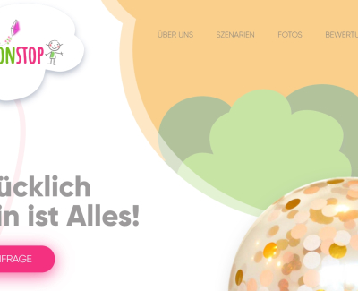 Lending-page для организатора детских праздников Kidsnonstop
